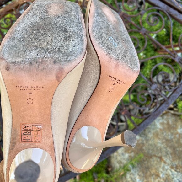 Studio Amelia - Leather Mules - Tan - Size 5 - Euro Size 36 - Made in Spain - Picture 11 of 14